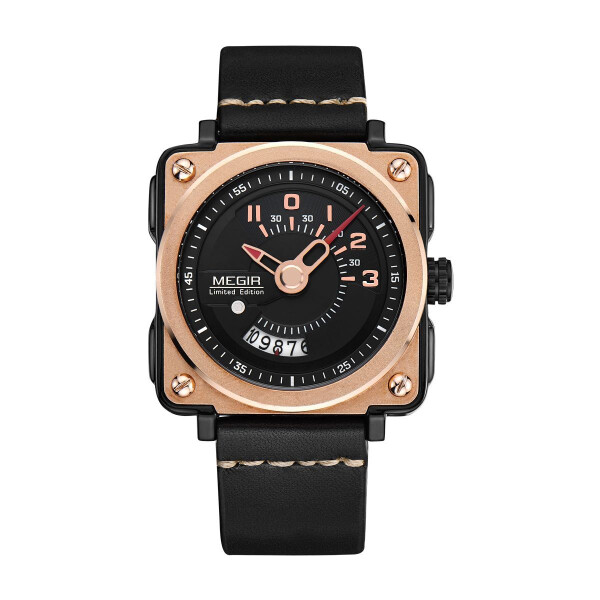 Наручные часы Megir Gold Black MG2040