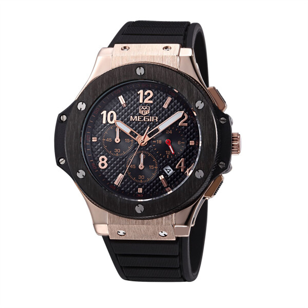 

Наручные часы Megir Gold Black MG3002G