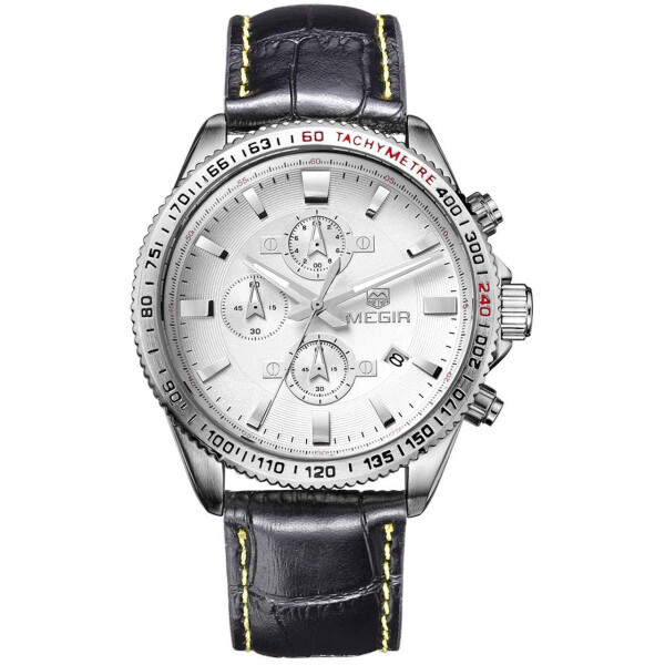 

Наручные часы Megir Silver White Black MG3001