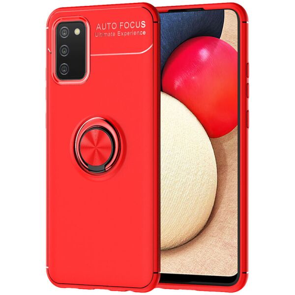 

TPU чехол Deen ColorRing под магнитный держатель (opp) для Samsung Galaxy A02s (Красный / Красный) (1104725)