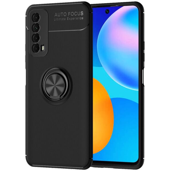 

TPU чехол Deen ColorRing под магнитный держатель (opp) для Huawei P Smart (2021) (Черный / Черный) (1105536)