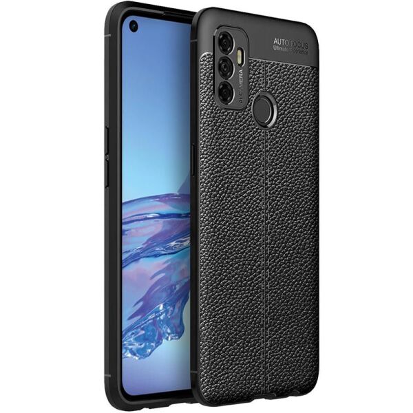 

TPU чехол фактурный (с имитацией кожи) для Oppo A33 (2020) (Черный) (100068139)