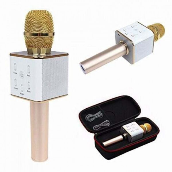 

Микрофон-Караоке колонка 2 в 1 Bluetooth Q9 Gold Pro DEV (2749-TD)