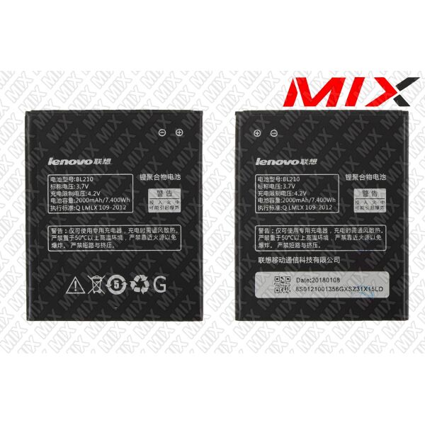 

Батарея для LENOVO BL210 Li-ion 3.7V 2000mAh 7907001 Original