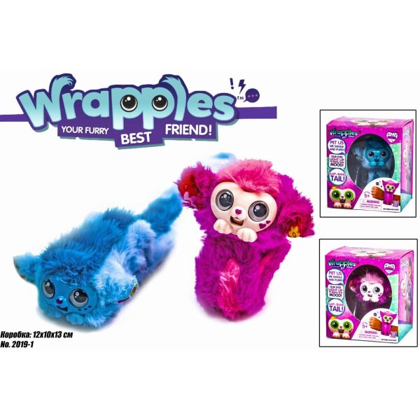 

Игрушка ИНТЕРАКТИВНАЯ ОБЕЗЬЯНКА НА РУКУ WRAPPLES 2019-1 СИНЯЯ