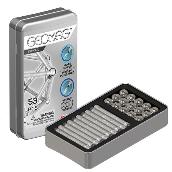 

Конструктор Geomag Pocket PRO-L | Карманный магнитный конструктор 53 детали 040GM