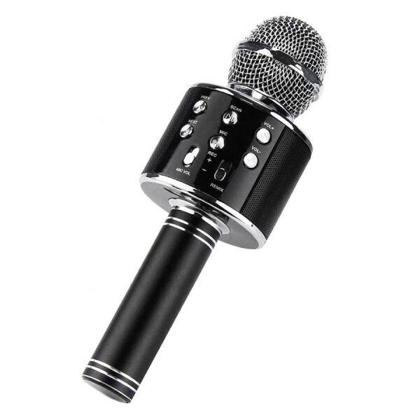 Акція на Беспроводной микрофон караоке с изменением голоса UTM WS858 с чехлом Black (1740-DM) від Allo UA