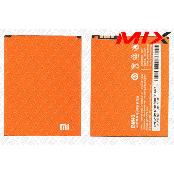 

Батарея для XIAOMI BM42 XIAOMI Redmi Note Li-Polymer 3.8V 3100mAh 8117000 Original