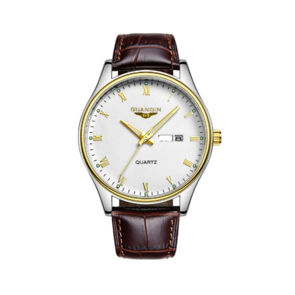 Наручные часы Guanqin Gold-White-Brown GQ11006 CL