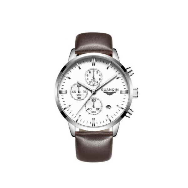 

Наручные часы Guanqin Silver-White-Brown GQ12006-A CL