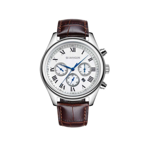 Наручные часы Guanqin Silver-White-Brown GQ25 CL