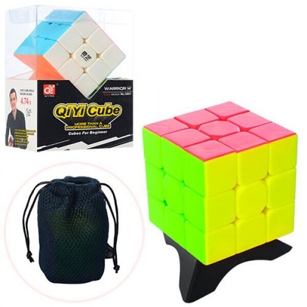 

Кубик Рубика QIYI Cube 3 х 3 Фирменный на подставке подарочный чехол (5001K-RT)