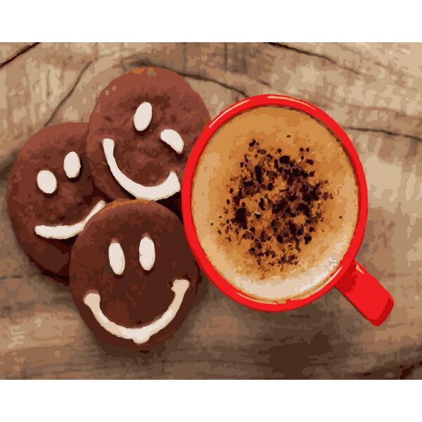 

Картина по номерам Кофе с печеньем 40х50 см Без коробки (GX28408)