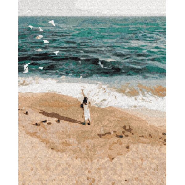 

Картина по номерам Brushme Фигура на побережье 40х50 см Без коробки (GX37562)