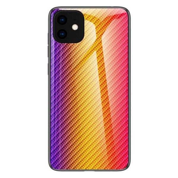 

Карбоновый стекляный чехол Twist для Apple iPhone 11 (6.1") (Оранжевый)