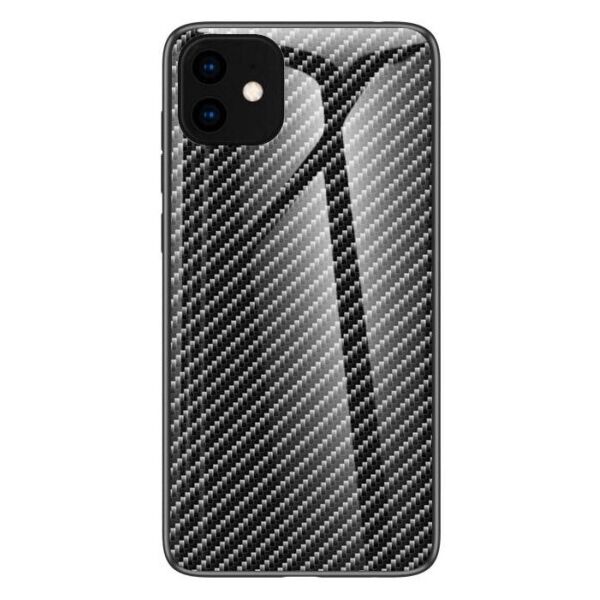 

Карбоновый стекляный чехол Twist для Apple iPhone 11 (6.1") (Черный)