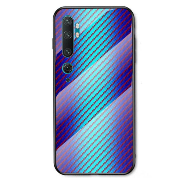 

Карбоновый стекляный чехол Twist для Xiaomi Mi Note 10 / Note 10 Pro / Mi CC9 Pro (Голубой)
