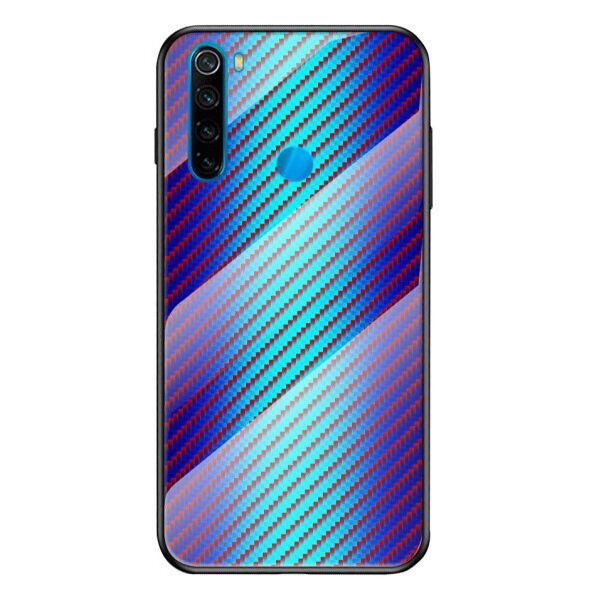 

Карбоновый стекляный чехол Twist для Xiaomi Redmi Note 8 (Голубой)