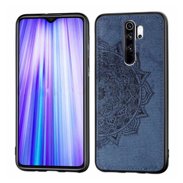 

TPU+Textile чехол Mandala с 3D тиснением для Xiaomi Redmi Note 8 Pro (Синий)