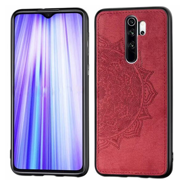 

TPU+Textile чехол Mandala с 3D тиснением для Xiaomi Redmi Note 8 Pro (Красный)