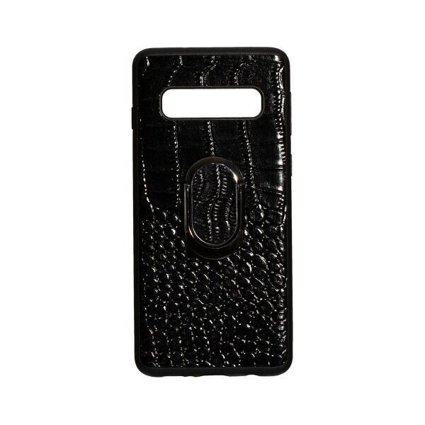 

Задняя Накладка Genuine Leather Croco for Samsung S10 (Черный)
