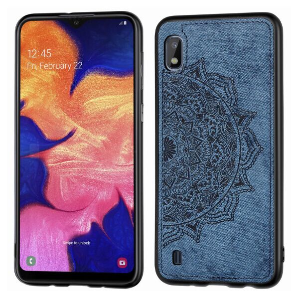 

TPU+Textile чехол Mandala с 3D тиснением для Samsung Galaxy A10 (A105F) (Синий)