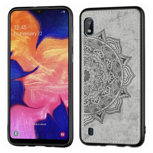 

TPU+Textile чехол Mandala с 3D тиснением для Samsung Galaxy A10 (A105F) (Серый)