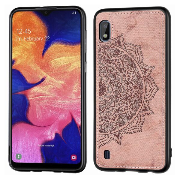 

TPU+Textile чехол Mandala с 3D тиснением для Samsung Galaxy A10 (A105F) (Розовый)