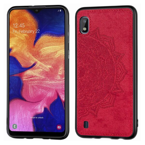 

TPU+Textile чехол Mandala с 3D тиснением для Samsung Galaxy A10 (A105F) (Красный)