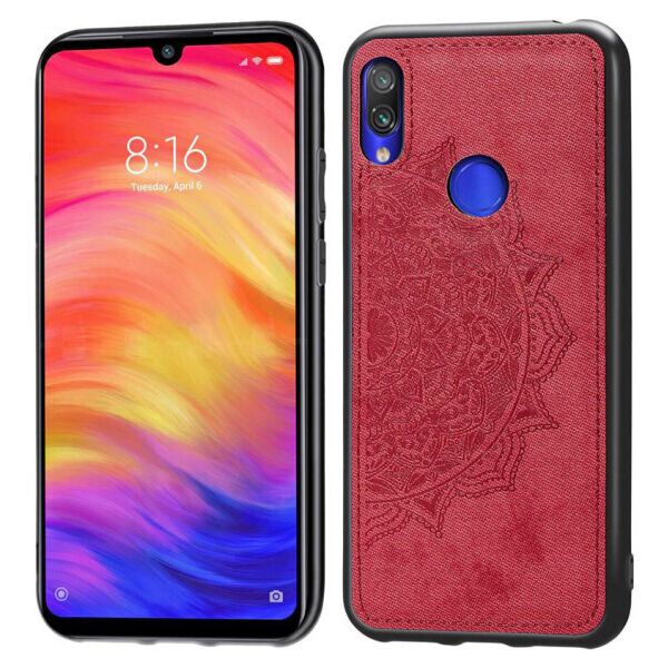 

TPU+Textile чехол Mandala с 3D тиснением для Xiaomi Redmi 7 (Красный)