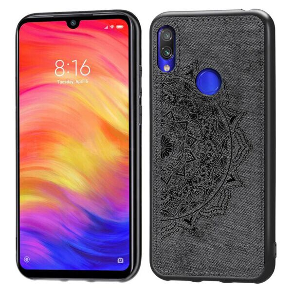 

TPU+Textile чехол Mandala с 3D тиснением для Xiaomi Redmi 7 (Черный)