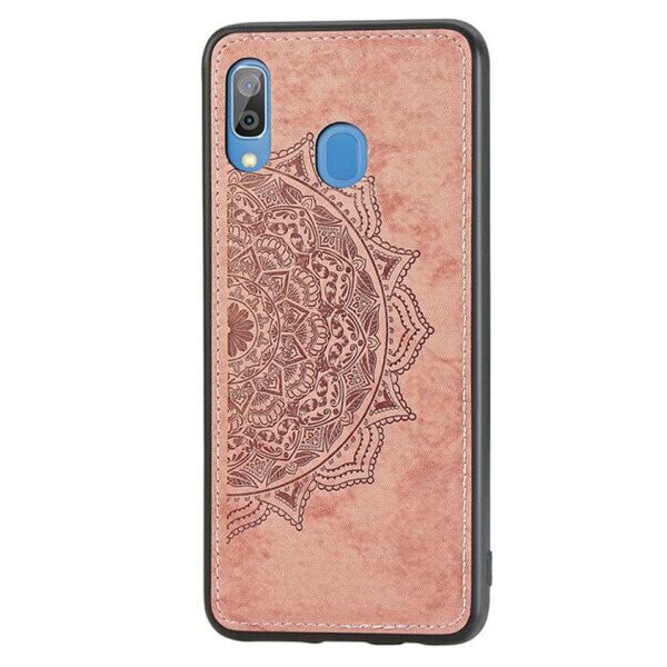 

TPU+Textile чехол Mandala с 3D тиснением для Samsung Galaxy A20 / A30 (Розовый)