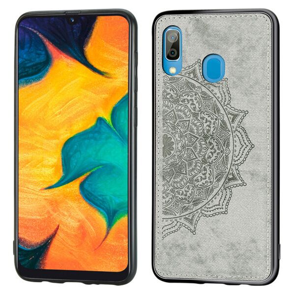 

TPU+Textile чехол Mandala с 3D тиснением для Samsung Galaxy A20 / A30 (Серый)