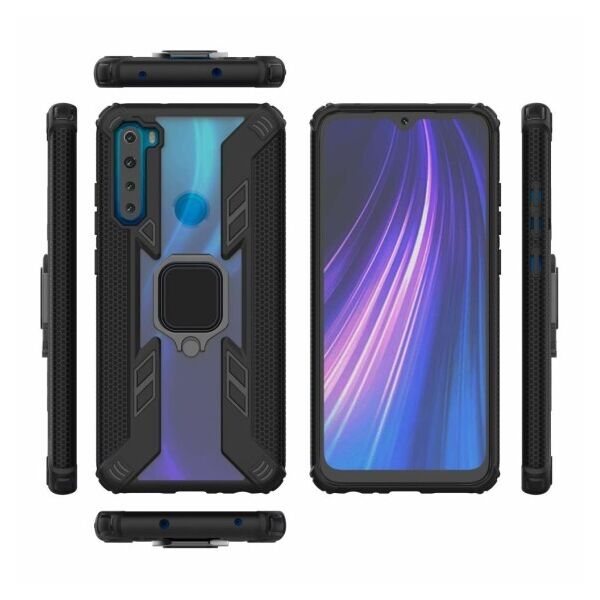 

Ударопрочный чехол Combo Ring под магнитный держатель для Xiaomi Redmi Note 8 (Черный)