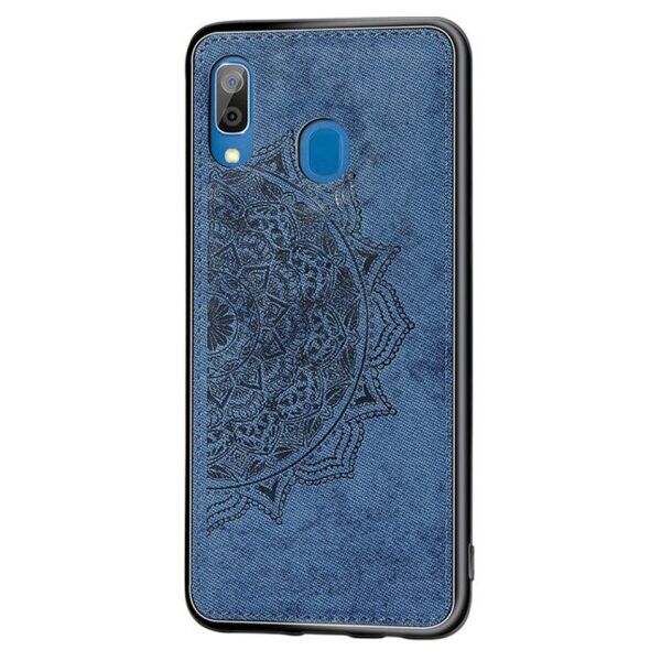

TPU+Textile чехол Mandala с 3D тиснением для Samsung Galaxy A20 / A30 (Синий)