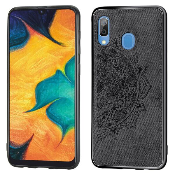 

TPU+Textile чехол Mandala с 3D тиснением для Samsung Galaxy A20 / A30 (Черный)