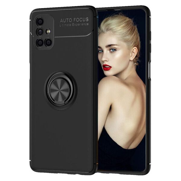 

Силиконовый чехол Deen ColorRing под магнитный держатель для Samsung Galaxy M51 (Черный / Черный)