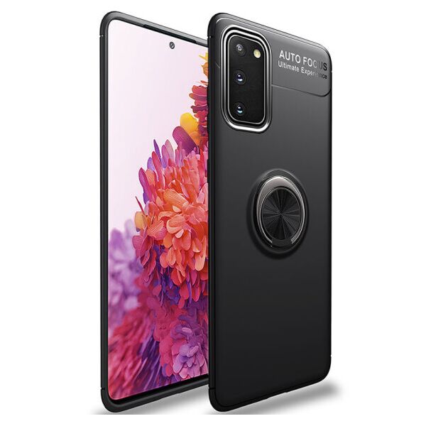

Силиконовый чехол Deen ColorRing под магнитный держатель для Samsung Galaxy S20 FE (Черный / Черный)