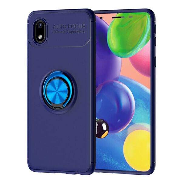 

Силиконовый чехол Deen ColorRing под магнитный держатель для Samsung Galaxy M01 Core / A01 Core (Синий / Синий)