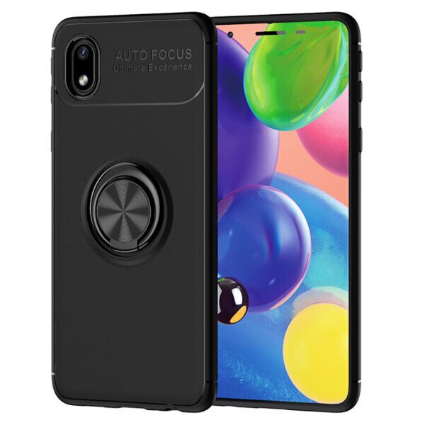 

Силиконовый чехол Deen ColorRing под магнитный держатель для Samsung Galaxy M01 Core / A01 Core (Черный / Черный)