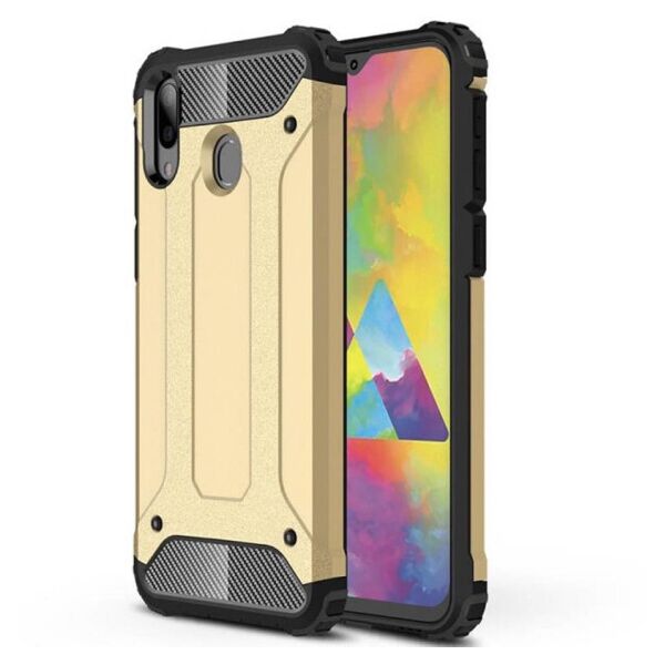 

Бронированный противоударный TPU+PC чехол Immortal для Samsung Galaxy M20 (Золотой)