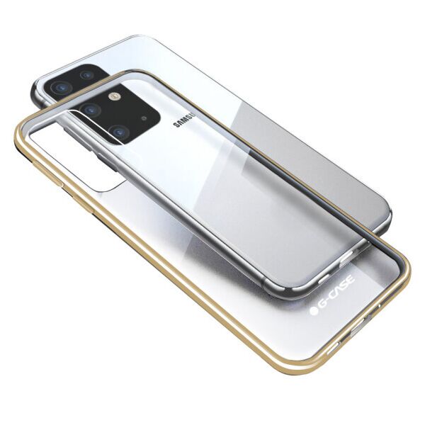

TPU чехол G-Case Shiny Series для Samsung Galaxy S20 Ultra (Прозрачный / Золотой)