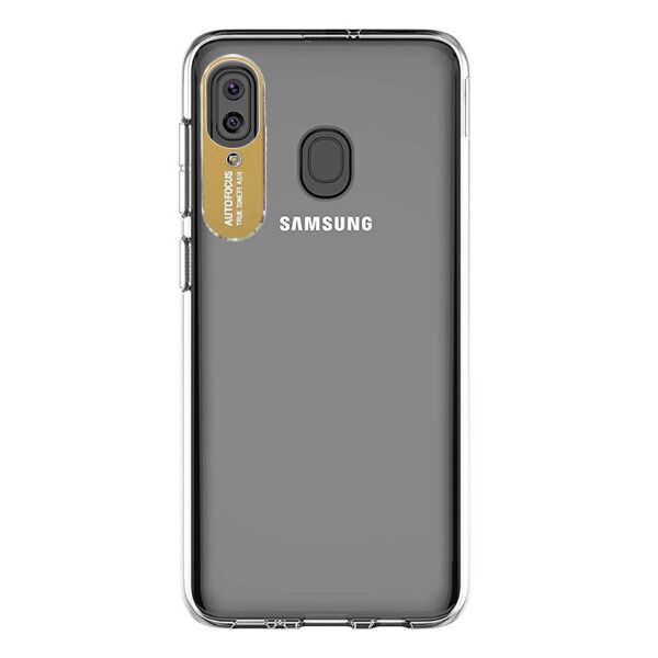 

TPU чехол Epic clear flash для Samsung Galaxy A20 / A30 (Прозрачный / Золотой)