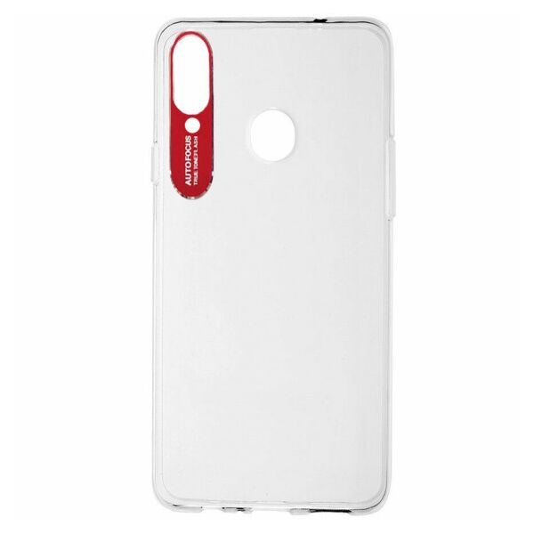 

TPU чехол Epic clear flash для Samsung Galaxy A20s (Прозрачный / Красный)
