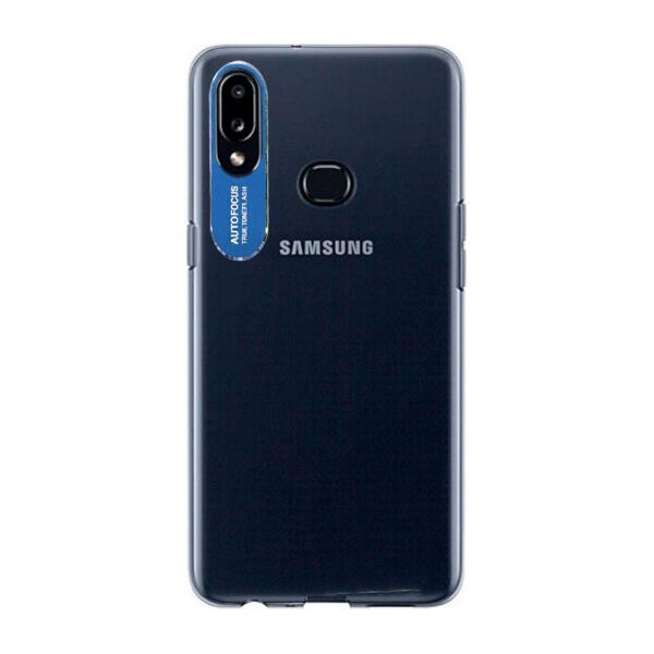 

TPU чехол Epic clear flash для Samsung Galaxy A10S (Прозрачный / Синий)