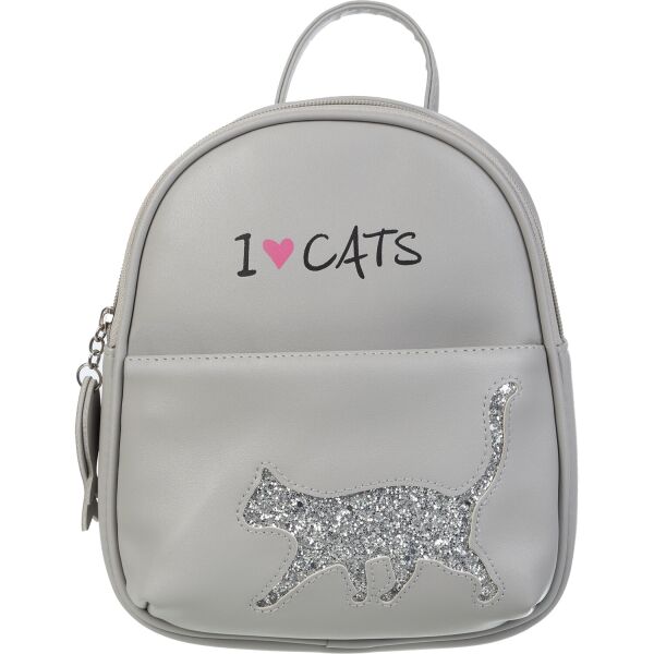 

Рюкзак CAT LOVER 24x21x8 см серый (декор: глиттерный кот) (ZB702302)