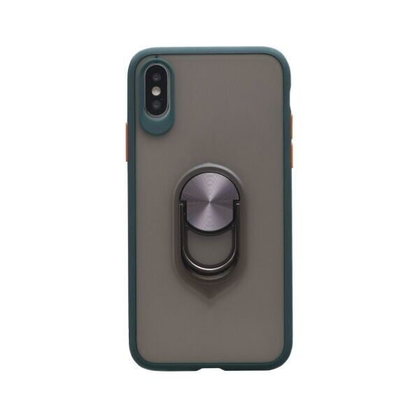 

Противоударный чехол TOTU Ring Magnetic с функцией подставки для Apple iPhone X / Xs (Зеленый)