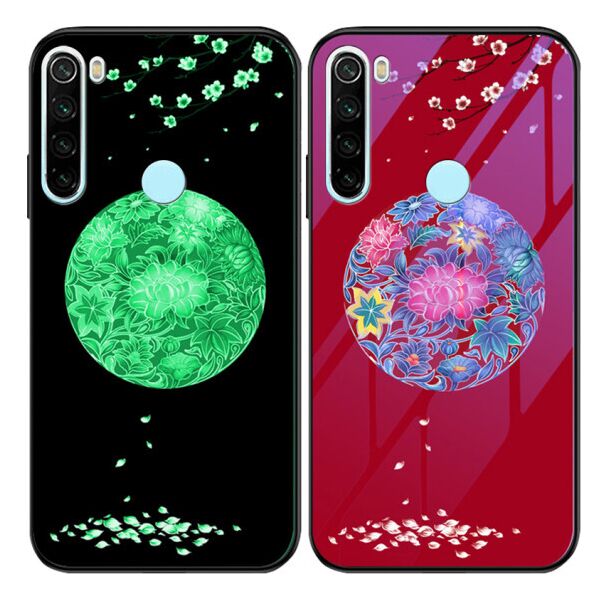 

TPU+Glass чехол светящийся в темноте для Xiaomi Redmi Note 8