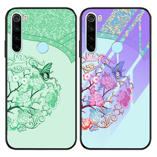 

TPU+Glass чехол светящийся в темноте для Xiaomi Redmi Note 8