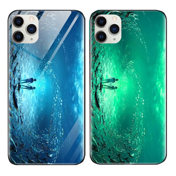 

TPU+Glass чехол светящийся в темноте для Apple iPhone 11 Pro Max (6.5")